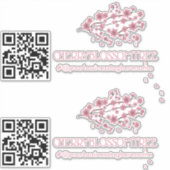 QR Code Kersenbloesem Bedrijfsnaam Auto Sticker (Voorkant)