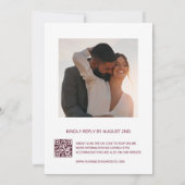 QR-code | Kersenbloesems Roze Witte Trouw Kaart (Achterkant)