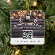 QR-code kerstmuziek afspeellijst Modern Rustisch