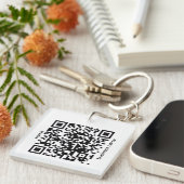 QR Code Keychain (Voorkant Rechts)