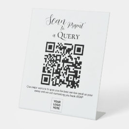 QR-code klantenvraag Reclamebord Met Voetstuk