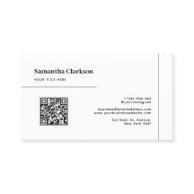 QR-code Klassiek Minimalistisch Zwart en Wit Lijn