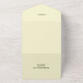 QR Code Klassieke Art Nouveau bruiloft All In One Uitnodiging (Buitenkant)