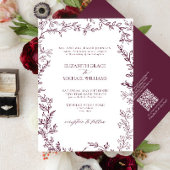 QR-code Klassieke officiële bruine bruidsbruiloft Kaart