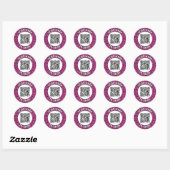 QR-code Klassieke ronde sticker scannen (Vel)