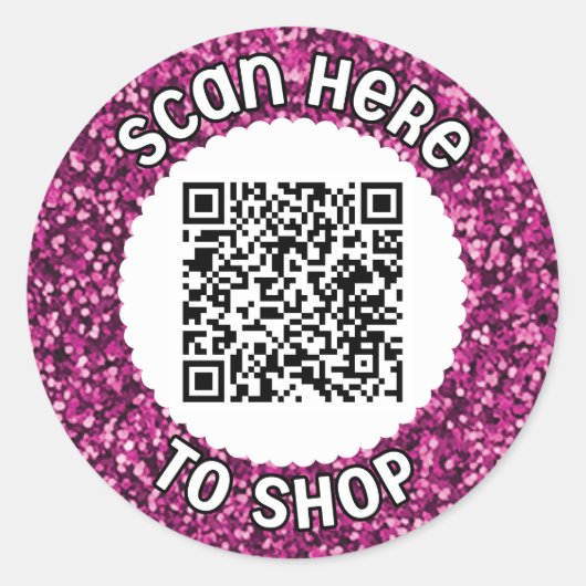 QR-code Klassieke ronde sticker scannen (Voorkant)