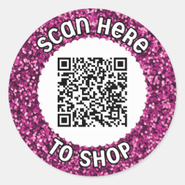 QR-code Klassieke ronde sticker scannen