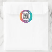 QR-code Klassieke ronde sticker scannen (Tas)