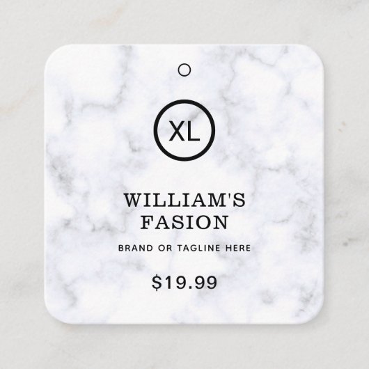 QR-code | Kledinglabel Prijs Hang Label (Voorkant)