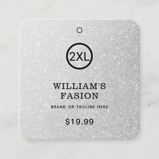 QR-code | Kledinglabel Prijs Hang Label (Voorkant)