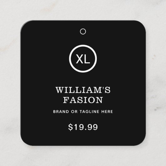 QR-code | Kledinglabel Prijs Hang Label (Voorkant)