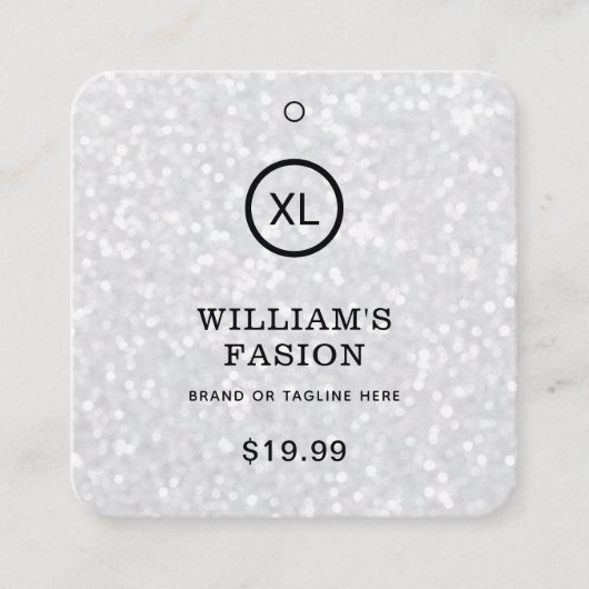 QR-code | Kledinglabel Prijs Hang Label (Voorkant)