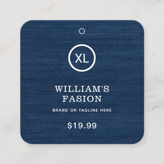 QR-code | Kledinglabel Prijs Hang Label (Voorkant)