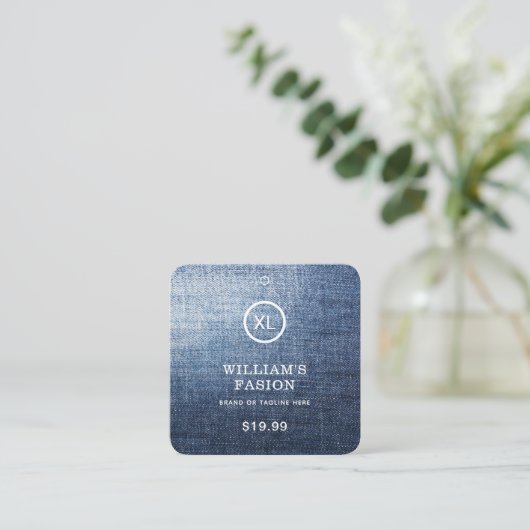 QR-code | Kledinglabel Prijs Hang Label (Staand voorkant)