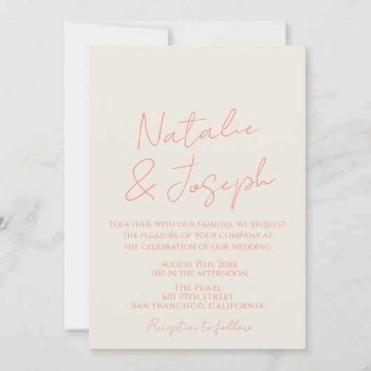 QR-code Kleurrijke pastel grillige foto bruiloft Kaart (Voorkant)