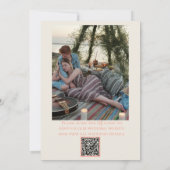 QR-code Kleurrijke pastel grillige foto bruiloft Kaart (Achterkant)