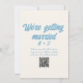 QR Code Kleurrijke Retro Bright Leuk Modern Huweli Kaart (Achterkant)