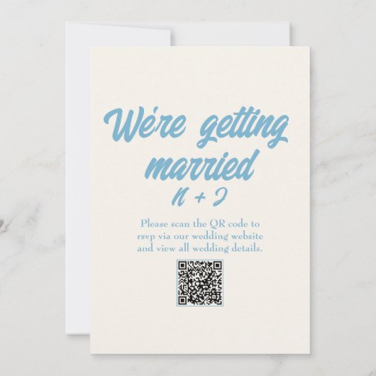 QR Code Kleurrijke Retro Bright Leuk Modern Huweli Kaart (Achterkant)