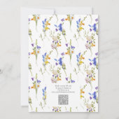 QR Code Kleurrijke Waterverf Bloemen Vrijgezellenf Kaart (Achterkant)