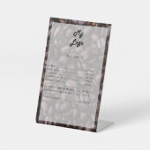 QR-code koffiebar menu prijslijst Reclamebord Met Voetstuk (Voorkant)