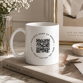 QR-code koffiemok | Zakelijke website mok cadeau