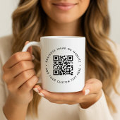 QR-code koffiemok | Zakelijke website mok cadeau