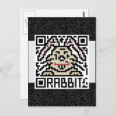 QR-code konijn Briefkaart (Voorkant / Achterkant)