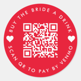 QR Code Koop De Bruid Een Drink - Bachelorette Par Ronde Sticker