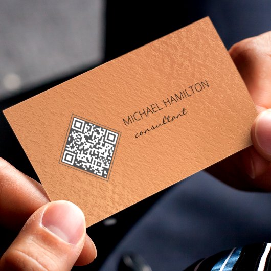 QR-code koperfolieprofiel Visitekaartje