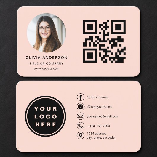 QR Code Koraal Foto Visitekaartje