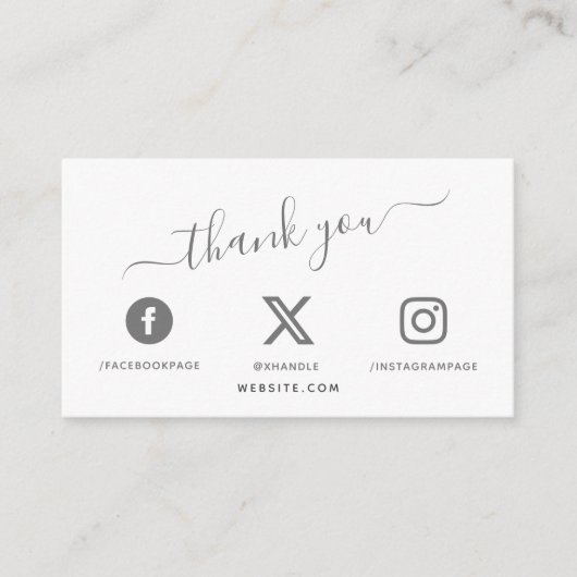 QR-code korting bedankt op sociale media Bijl Informatiekaartje (Voorkant)