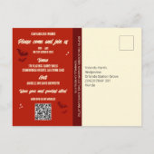 QR Code Kostuums Cocktails Halloween Uitnodiging (Achterkant)