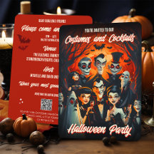 QR Code Kostuums en Cocktails Volwassen Halloween