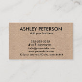 QR Code Kraft Paper | Aangepaste Logo voor sociale Visitekaartje (Achterkant)