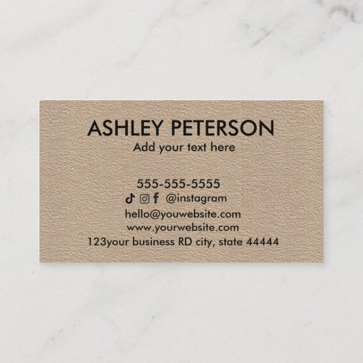 QR Code Kraft Paper | Aangepaste Logo voor sociale Visitekaartje (Achterkant)