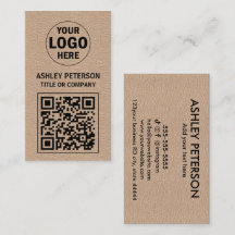 QR Code Kraft Paper | Aangepaste Logo voor sociale