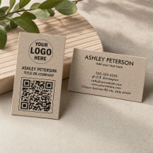 QR Code Kraftpapier | Social Media Aangepast Logo
