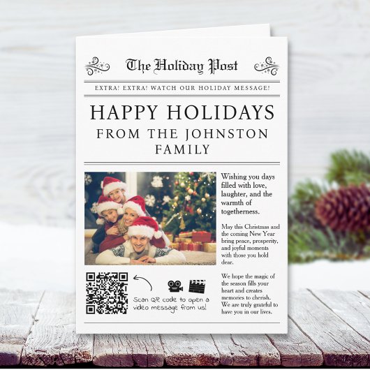 QR Code Krant Kerst Kaart