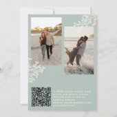 QR-code kust strand bestemmingshuwelijk Kaart (Achterkant)