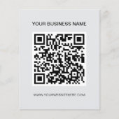 QR Code L Grijs Zwart Promotie Branding Flyer (Voorkant)