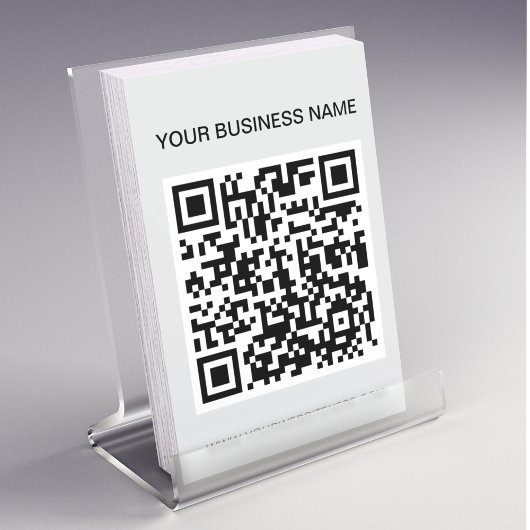 QR Code L Grijs Zwart Promotie Branding Flyer