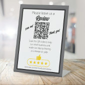 QR-code 'laat ons een review achter' YELP Reclamebord Met Voetstuk