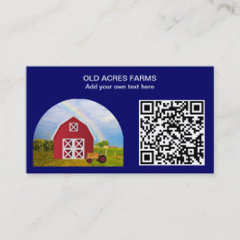 QR Code Land Boerderij Rode Barn Blue Sky Naam Visitekaartje