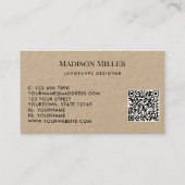 QR Code Landscape Designer Greenery  Visitekaartje (Achterkant)