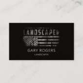 QR-code landschapsarchitect Amerikaanse vlag Visitekaartje (Voorkant)