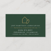 QR Code Landschapsontwerp Gazon Service Groen Mode Visitekaartje (Voorkant)