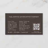 QR Code Landschapsontwerp Grasmaaidorservice Alle Visitekaartje (Achterkant)