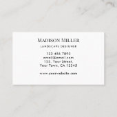 QR Code Landschapsontwerper Groen Visitekaartje (Achterkant)