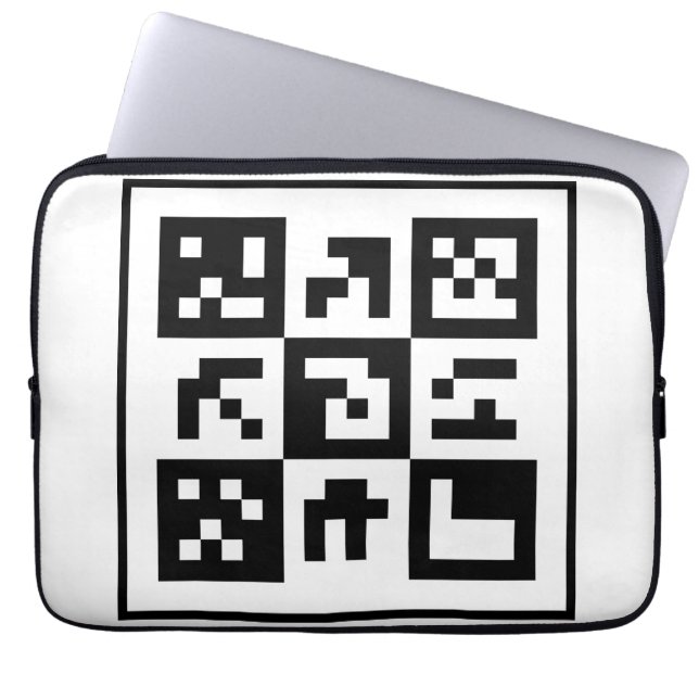 qr-code laptop sleeve (Voorkant)