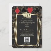 QR-code Las Vegas Casino Night Kerstvakantie I Kaart (Voorkant)